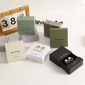 Boîte à <span class=keywords><strong>bijoux</strong></span> en papier artisanal de luxe, emballage cadeau personnalisé <span class=keywords><strong>pour</strong></span> bagues, colliers, bracelets, coffrets cadeaux de <span class=keywords><strong>bijoux</strong></span>, coffret <span class=keywords><strong>bijoux</strong></span> - Product Image 5
