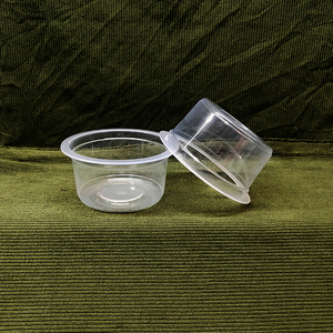 Loge personnalisée 71mm-70ml 2.5oz Mini tasse à sauce jetable en plastique PP Récipient transparent pour gelée - Product Image 4