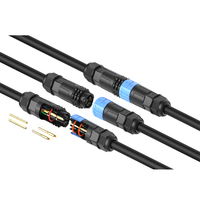 Conector Hembra para Panel, 8 Pines, M20, Enchufe Rápido, Plástico Impermeable, Arnés de Cables Industrial, RJ45, Cable Personalizado, Conector LED