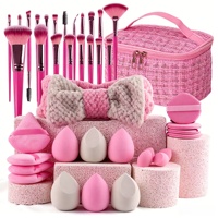 Beauty Planet Ensemble de 3 éponges de maquillage triangulaires en velours doux pour poudre libre, personnalisables