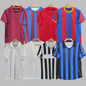 Bộ sưu tập áo bóng đá cổ điển chất lượng Thái Lan thập niên 90-05, áo bóng đá <span class=keywords><strong>retro</strong></span> dành cho người hâm mộ Barcelona, Inter, đồng phục áo phông - Product Image 1