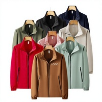 Veste d'hiver fine formelle avec logo personnalisé brodé, fermeture éclair, imperméable, coupe-vent, respirante, unisexe, homme/femme, tissu PU