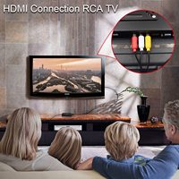 Adaptateur Audio vidéo compatible HDMI vers AV/ RCA, prend en charge PAL/NTSC pour Roku Streaming Stick Fire Stick TV ect