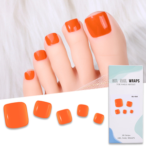 Bandes d'ongles en gel de couleur unie pour les orteils, entièrement adhésives, imperméables, coréennes, semi-durcies, pour <span class=keywords><strong>Nail</strong></span> <span class=keywords><strong>Art</strong></span>, avec lampe UV, besoin d'autocollants pour les ongles. - Product Image 3