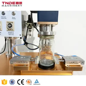 Guangdong Semi Automatic Single Head Capping Machines ketchup glass bottle cap fitting machine