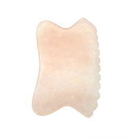 Outil de massage pour peigne Gua Sha en quartz rose-Planche Gua Sha à bord unique pour SPA et thérapie d'acupuncture