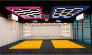 Esagono gamba Touch Garage luce pannelli parete Hardware colore dorato Booth batteria - Product Image 4
