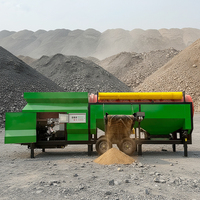 Trommel rotatif mobile le plus vendu, haute capacité pour le traitement du sol, du sable, du gravier, du compost et des déchets, certifié CE