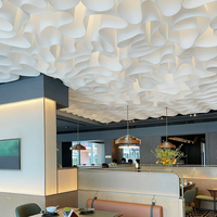 Papier de plafond texturé français Muwei en forme de nuage pour la décoration intérieure des salles de mariage et des événements