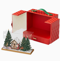 Boîtes rigides écologiques de luxe pour coffret cadeau de Noël, emballage créatif double ouverture pour cosmétiques, rouges à lèvres, cadeaux de mariage, vides