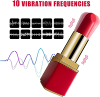 Mini-Lippenstift-Vibrator, tragbarer Klitorisstimulator, USB-wiederaufladbar, wasserdicht, leise, diskret, Sexspielzeug für Erwachsene für Frauen