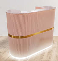 Meilleures ventes : comptoir de réception moderne personnalisé, comptoir de réception circulaire pour salon de manucure, mobilier de bureau