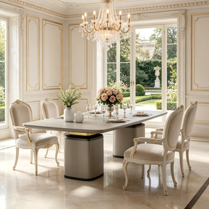 <span class=keywords><strong>Table</strong></span> à manger minimaliste artistique, <span class=keywords><strong>table</strong></span> de luxe contemporaine en bois massif, écologique, grande <span class=keywords><strong>table</strong></span> pour la décoration intérieure de villas design - Product Image 5