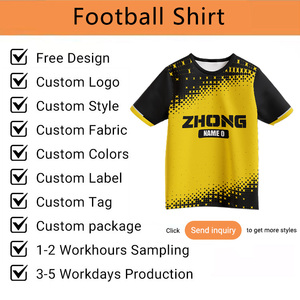 Maillot de football personnalisé OEM, T-shirts de football d'équipe, prix usine en gros - Product Image 2