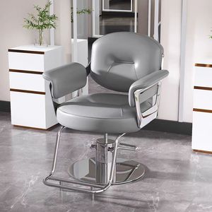 Fauteuil de Salon de Coiffure Tendance en Acier Inoxydable, Chaise de Barbier Réglable Multifonction pour Coupe et Coloration en Salon - Product Image 6