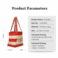 Sac de shopping en PP tissé laminé recyclé et réutilisable avec logo personnalisé, poignée doublement brodée, idéal pour les boutiques de détail et les cadeaux