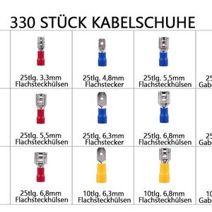 Bornes de câblage en cuivre pur 330 pièces, ensemble de connecteurs à sertissage à froid, style européen, 10-22 AWG, boîte de borniers - Product Image 3