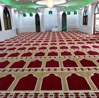 Prix de gros pour tapis de mosquée entiers, noués à la main, en polyester peluche, antidérapants, vente directe d'usine, motifs personnalisables