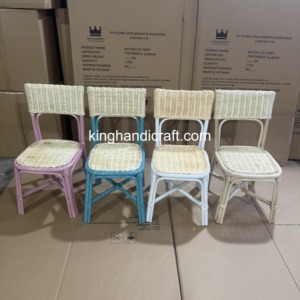 Chaise pour enfants en rotin artisanal de qualité supérieure pour la location de fêtes, les mariages, les anniversaires, la décoration d'événements, meubles pour enfants écologiques et naturels - Product Image 6