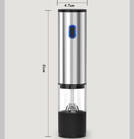 Moulin à sel et à poivre électrique intelligent USB PSG-101, 5 niveaux de réglage, rechargeable, accepte la personnalisation de la couleur/logo/emballage