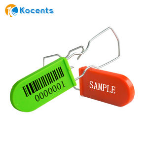 Candado de plástico para contenedor de carga, candado con sello de alambre de plástico naranja - Product Image 4