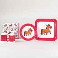 Assiette jetable de 9 pouces, gobelet en papier de 7 oz, ensemble de vaisselle de la série du zodiaque chinois, dragon, serpent, cheval, mouton, fête des enfants, logo personnalisé