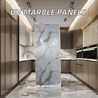 Panneau mural moderne en PVC ignifuge effet marbre, étanche, avec motif roche en relief, pour la décoration des murs de cuisine et de salle de bain