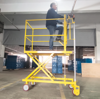Nouvelle plateforme élévatrice à ciseaux électrique HuaFeng en acier au carbone robuste, option perceuse sans fil, capacité de charge 150 kg, protection IP54, 1300 mm