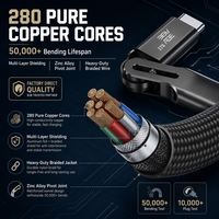 Kabel Pengisian Cepat 240w 2 in 1 Usb C ke Usb C dengan Pola Gigi Silikon Berjalin untuk Ponsel