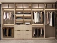 GAMSUNG Armoire dressing moderne en acier inoxydable avec portes vitrées, durable, étanche et résistante à la corrosion
