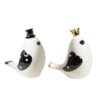 Sculpture de pigeon en céramique de style nordique Flolenco, adorable figurine d'oiseau pour la décoration de la maison, ornement artistique de bureau