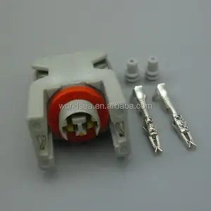 500Set 2Pin Konektor Injektor Bahan Bakar Otomatis Nozel Semprot Penyemprot Penyemprot Oli Plug, Plug Listrik Mobil untuk Konektor Delphi