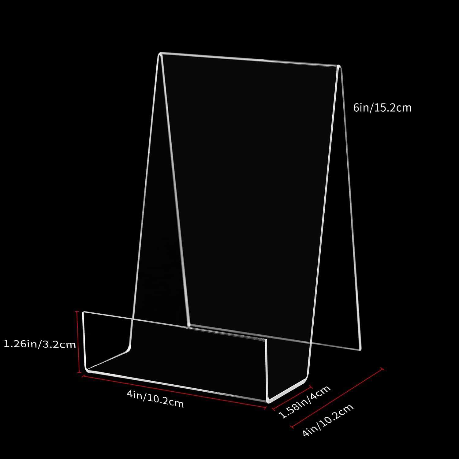 Boloyo Supporto per libri in acrilico con supporto, 5 pezzi, in acrilico trasparente, supporto per tablet trasparente per la visualizzazione di immagini, libri, fogli musicali