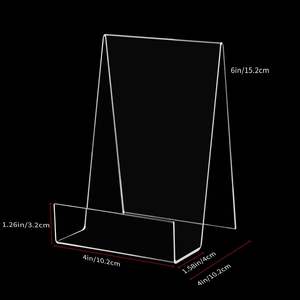 Support de livre en acrylique transparent Grand présentoir 5 pièces Porte-livre <span class=keywords><strong>Chevalet</strong></span> pour livres Partition musicale Œuvres d'art CD Tablette Affichage facile (L) - Product Image 2