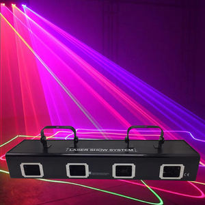 Professionnel couleur quatre têtes projecteur Laser faisceau lumière contrôle du son auto-<span class=keywords><strong>marche</strong></span> pour la décoration de fête Disco - Product Image 1