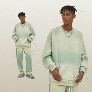 Sudadera personalizable con hombros caídos para hombre, sudadera gruesa de algodón polivinílico polar, sudadera en blanco de gran tamaño para ropa de calle - Product Image 1