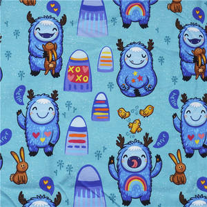 Échantillon gratuit Impression numérique <span class=keywords><strong>pas</strong></span> <span class=keywords><strong>cher</strong></span> <span class=keywords><strong>Jersey</strong></span> de coton 95 coton 5 Spandex <span class=keywords><strong>Jersey</strong></span> tricot Tissu pour bébé Tissu 260-280gsm - Product Image 4