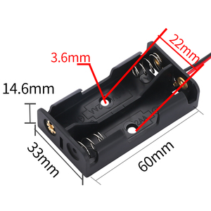 Nhựa 2AA giữ pin với dây 2 di động 3V Hộp Pin - Product Image 2