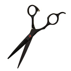 Hair Scissors Stainless Steel Thinning <b>Shears</b> Black <b>Long</b> <b>Handle</b> Right Handed For Hair Styling And Pet Grooming - Product Image 5