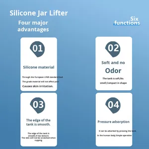 Juego de ventosas de silicona de alta transparencia para uso doméstico, ventosas de prensa de vacío para masaje, suministros de terapia de rehabilitación de grado alimenticio - Product Image 3