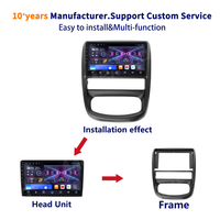 Meihua – Kits de montage de tableau de bord pour autoradio Android, cadre de fixation pour DVD de voiture, vente en gros personnalisée pour RENAULT DUSTER