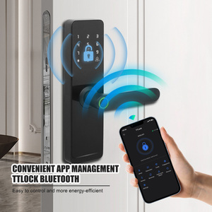 Fournisseur d'usine intérieur cerradura inteligente para puerta ttlock bleu dent contrôle d'accès porte de chambre serrure intelligente - Product Image 5