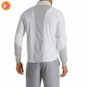 Custom Logo Printed <b>Men's</b> Performance <b>White</b> Block Golf Pullover <b>Sweatshirt</b> Oversize 1/4 Quarter Zip Long Sleeve for Autumn - Product Image 2