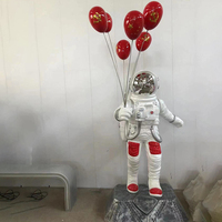 Décoration de statue d'astronaute géant/statue d'astronaute grandeur nature en fibre de verre/costume de mascotte d'astronaute décoration de fête d'anniversaire