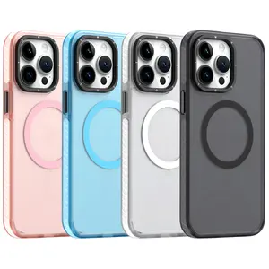 In stock magnetic phone case for iPhone 15 Pro max camera protect design cell phone covers for iPhone15
