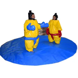 लोकप्रिय बच्चों और वयस्कों परमवीर चक्र फोम चटाई के साथ भरवां प्रशिक्षण inflatable डब्ल्यूडब्ल्यूई सूमो सूट