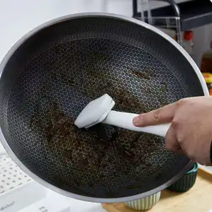 Spazzola da cucina sostituibile con liquido automatico che aggiunge spazzola pulita con manico lungo in spugna set di pennelli per lavare i piatti