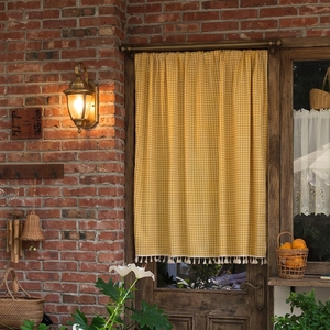 <span class=keywords><strong>Rideau</strong></span> de porte ou fenêtre à poches en tissu jaune vif à petits carreaux, <span class=keywords><strong>rideau</strong></span> de séparation polyvalent pour entrée intérieure, <span class=keywords><strong>armoire</strong></span> - Product Image 1