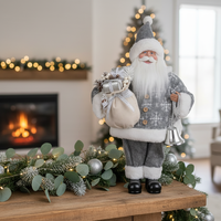 Poupées décoratives en peluche Père Noël flocon de neige haut de gamme pour centres commerciaux et festivals de Noël