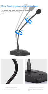 Micrófono de Conferencia HF-1 Tipo Cuello de Cisne, Micrófono de Condensador con Cable para <span class=keywords><strong>Escritorio</strong></span>, para Enseñanza, Transmisión y Presentadores - Product Image 5